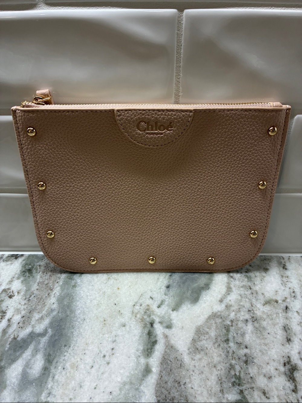 Small Pink Leather Crossbody Bag by Chloe’